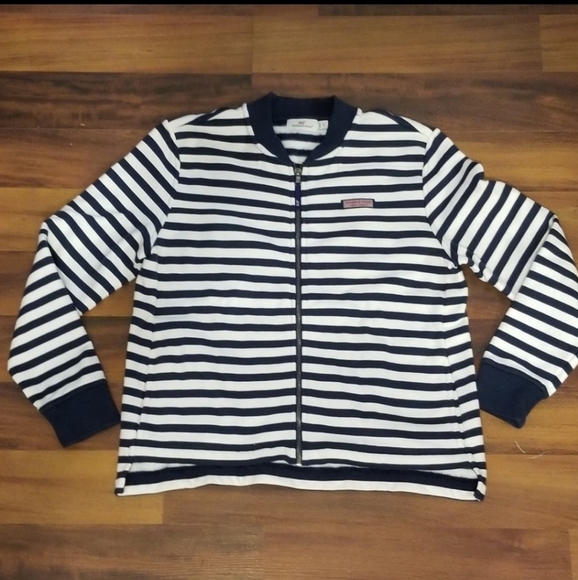 Vineyard Vines Striped Shep Bomber Jacket NWOT sma - Picture 9 of 10